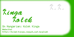 kinga kolek business card